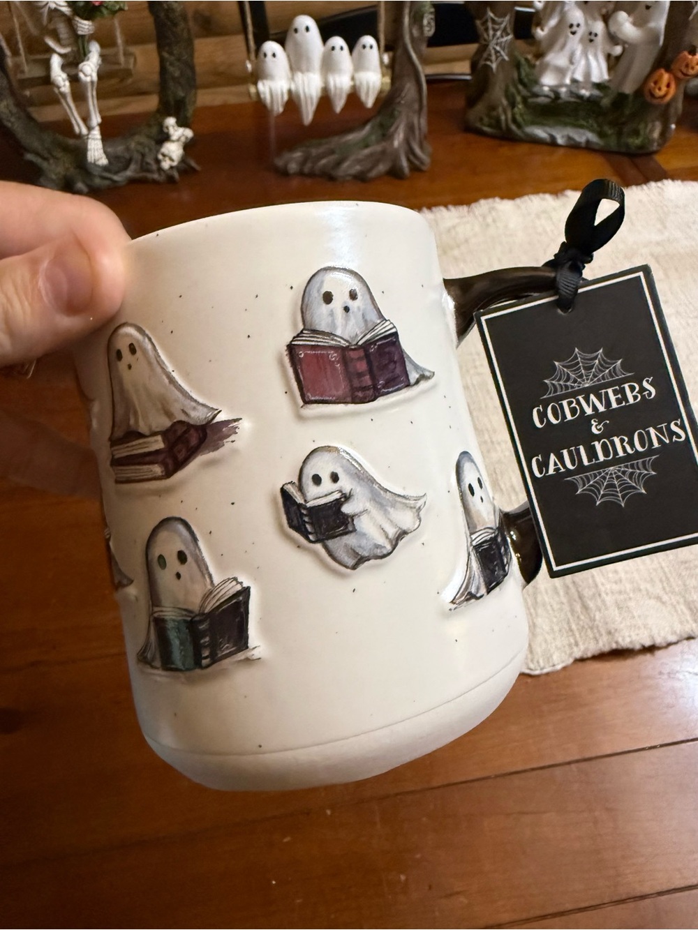 HALLOWEEN GHOST Reading Coffee Mug